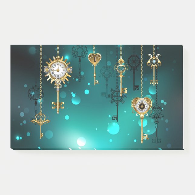 Post-it® Skeleton Keys on Green Background (Devant)