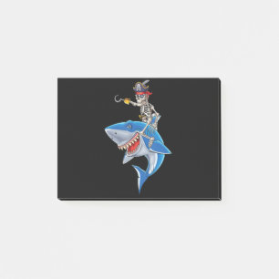 Post-it® Skeleton Pirate équitation Requin mignonette Garço