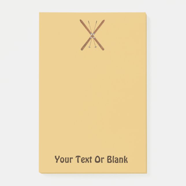 Post-it® Skis De Fond Et Polonais (Devant)