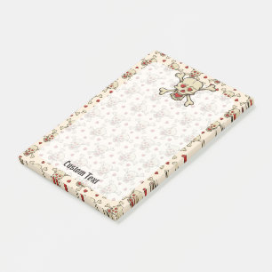 Post-it® Skull with Hearts