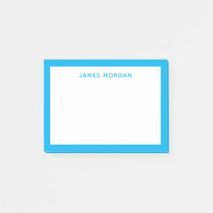 Post-it® Sky Blue Modern Name Professionnel
