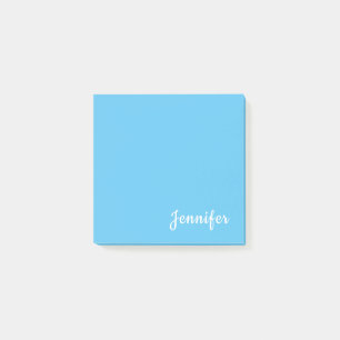 Post-it® Sky Blue tendance Moderne Minimaliste Nom chic