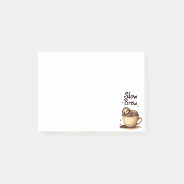 Post-it® Slow Brew Coffee Sloth (Devant)