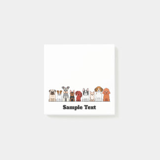 Post-it® small dogs border postit
