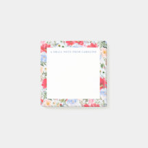 Small Sticky Note Floral Notes