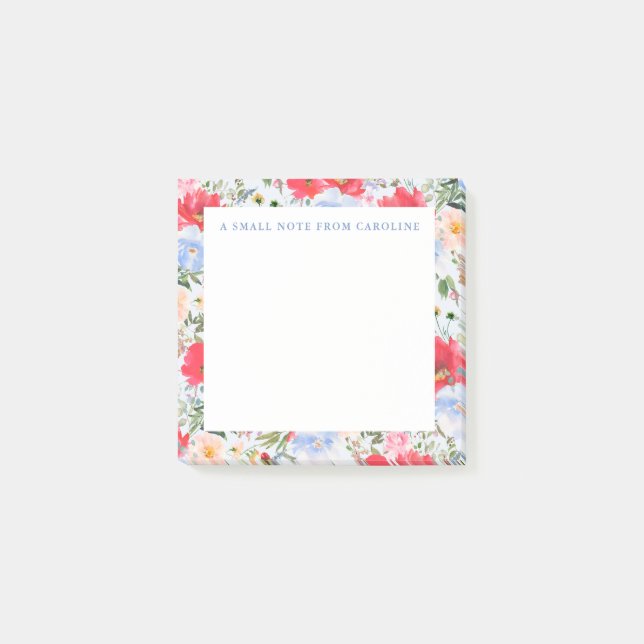 Post-it® Small Sticky Note Floral Notes (Devant)