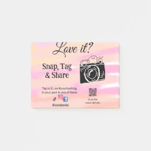 Post-it® snap tag partager media caméra ajouter socials ado