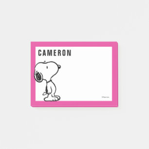 Post-it® Snoopy Black & Magenta   Ajoutez votre nom