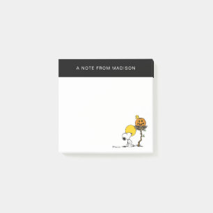 Post-it® Snoopy & Bois Nid Avec Jack O'Lantern