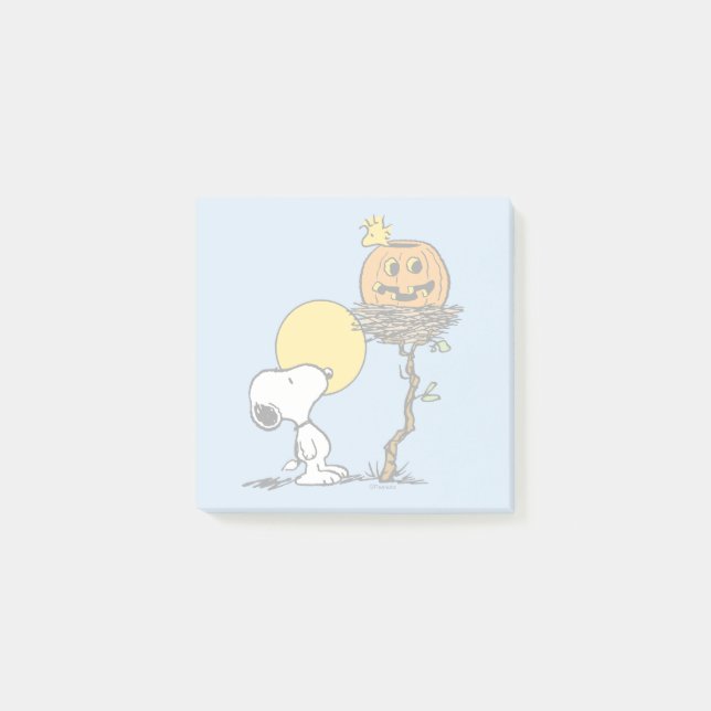 Post-it® Snoopy & Bois Nid Avec Jack O'Lantern (Devant)