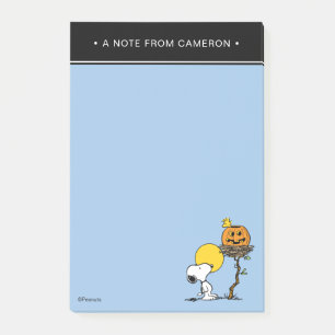 Post-it® Snoopy & Bois Nid Avec Jack O'Lantern