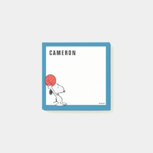 Post-it® Snoopy Varsity Sports Basketball   Ajouter Votre N