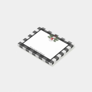 Post-it® Snowman Buffalo Plaid Personnalisé