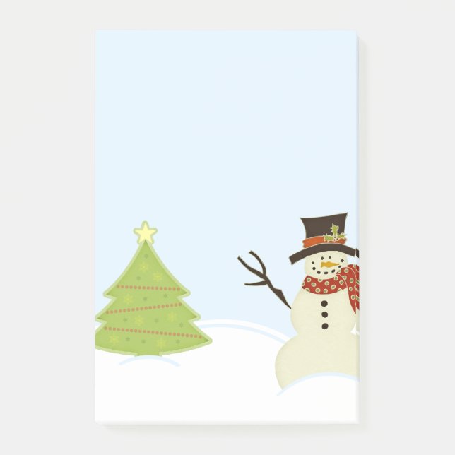 Post-it® Snowman et arbre (Devant)