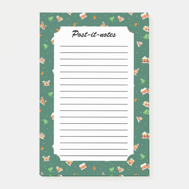 Post-it® Snowy Winter Gingerbread Maison Cookies (Devant)