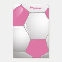 Soccer Ball Pink and White