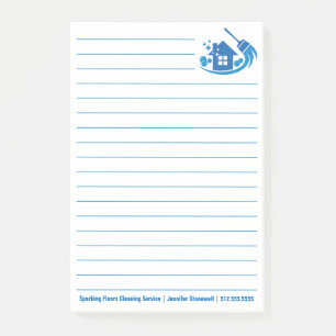 Post-it® Société de nettoyage de maison mignonne avec ligne