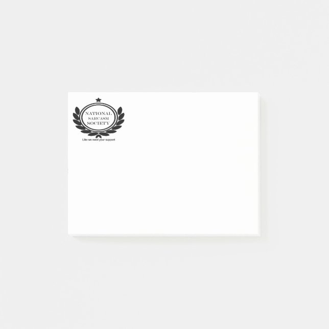 Post-it® Société Nationale Sarcasme Citation Humour Sarcast (Devant)