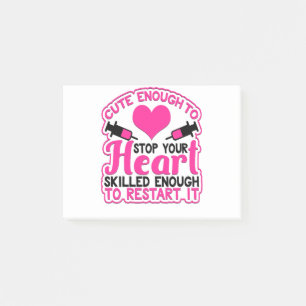 Post-it® Soeur infirmière mignonne arrêt cardiaque