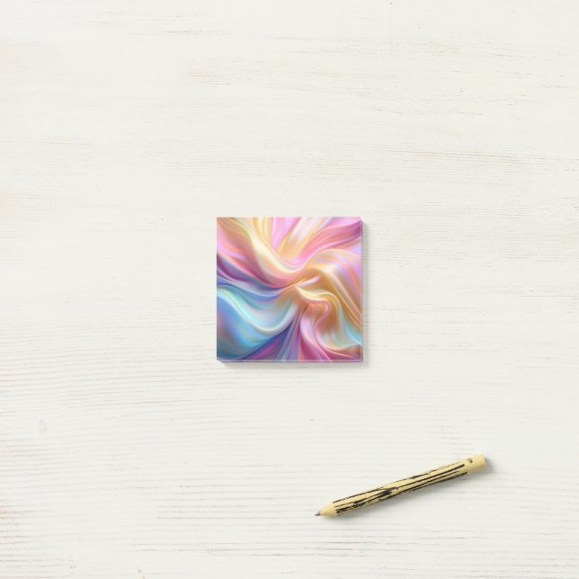 Post-it® Soie pastel colorée (Sur un bureau)