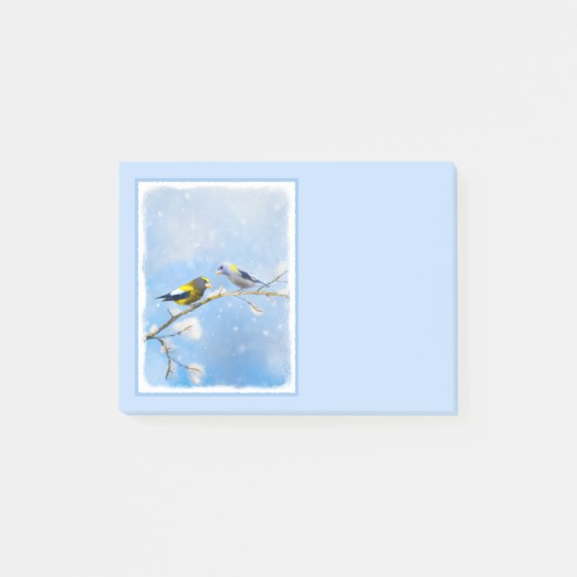Post-it® Soirée Grosbeak Peinture - Cute Original Chien Art (Devant)