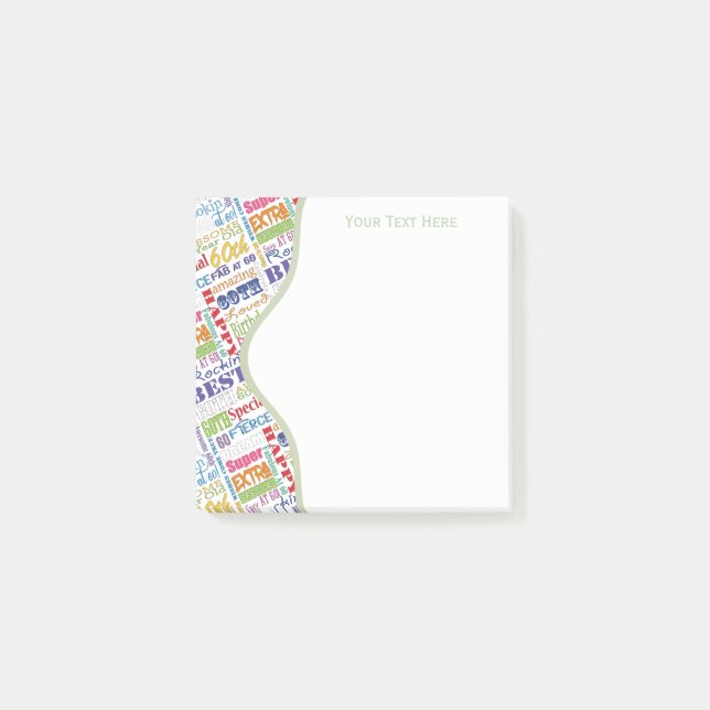 Post-it® Soirée spéciale 60e anniversaire cadeaux personnal (Devant)