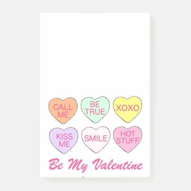 Post-it® Sois ma Saint Valentin Saint Valentin Candy Heart  (Devant)