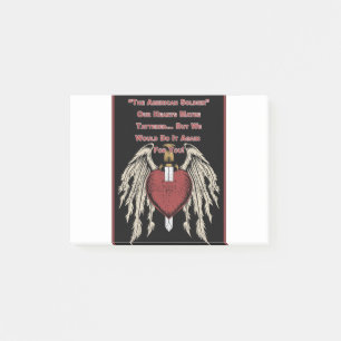 Post-it® Soldat Américain Poignant Coeurs Tattrés