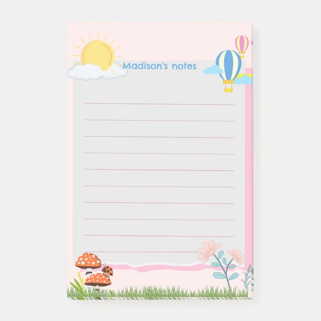 Post-it® Soleil Champignons Air Hot Ballots (Devant)