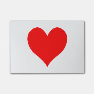 Post-it® Solide Rouge Rouge mignon Coeur