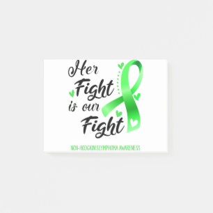 Post-it® Son combat est le Lymphome de notre combat contre 