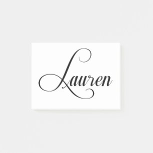 Post-it® Son Nom Est Lauren Calligraphy
