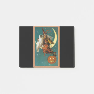 Post-it® Sorcier et hibou nostalgiques joyeux Halloween