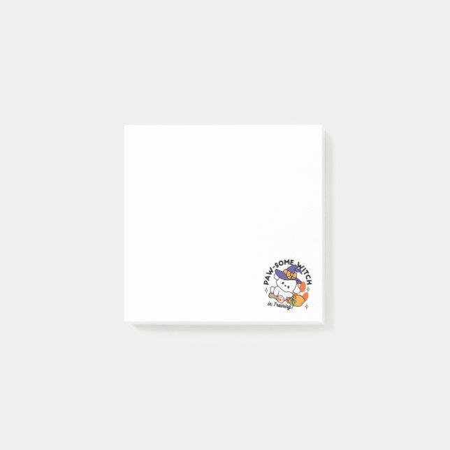 Post-it® Sorcière à mâcher en entraînement - Chien d'Hallow (Devant)