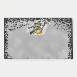 Post-it® Sorcière, Chat, Chauve-souris et Citrouille, Bonne
