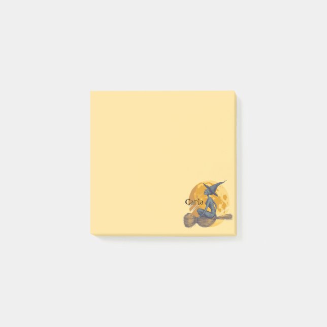 Post-it® Sorcière éffrayante Jaune (Devant)