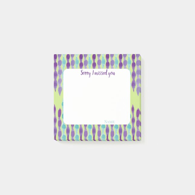 Post-it® Sorry I missed you customize texts  (Devant)