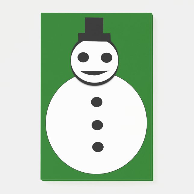 Post-it® Sourire Noël Snowman Post it note Pad (Devant)