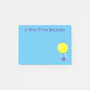 Post-it® Souris mignonne dans la canette d'arrosage avec de