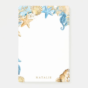 Post-it® Sous Sea Blue & Gold Notes