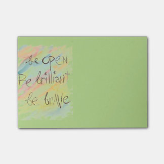 Post-it® "Soyez ouvert * soyez brillant * soit" les notes