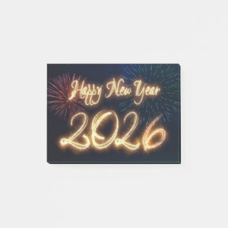 Post-it® Sparkling Fireworks Happy New Year 2026