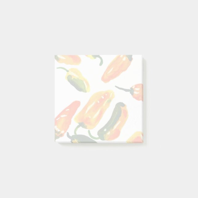 Post-it® Spicy Thoughts Colorful Pepper Sticky Notes  (Devant)
