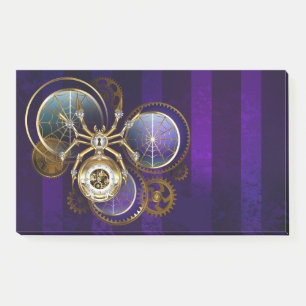 Post-it® Spider Steampunk sur Arrière - plan pourpre