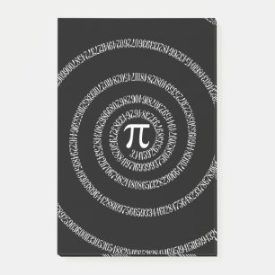 Post-it® Spirale pour numéros Pi sur noir