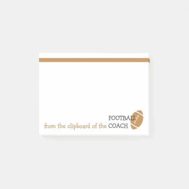 Post-it® Sports drôles d'entraîneur de football américain - (Devant)