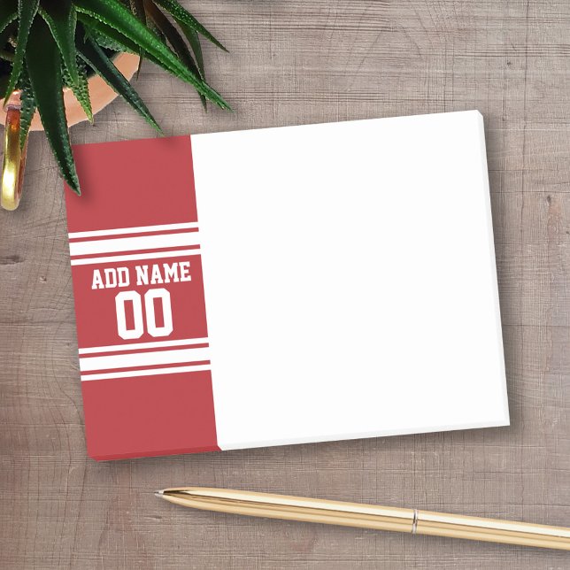 Post-it® Sports Jersey with Your Name and Number (Personalized Post-It Note - Football Theme)