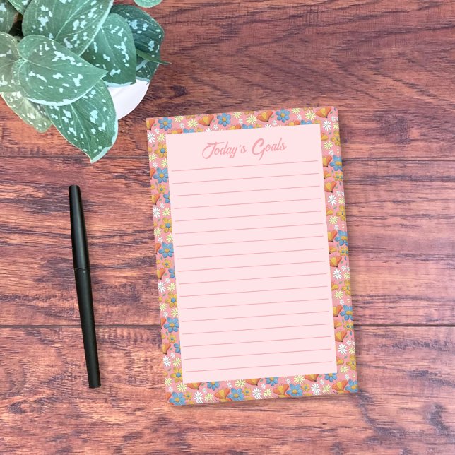 Post-it® Spring Floral Notes (Spring floral pattern ruled sticky notes . Customize them with your own text . )