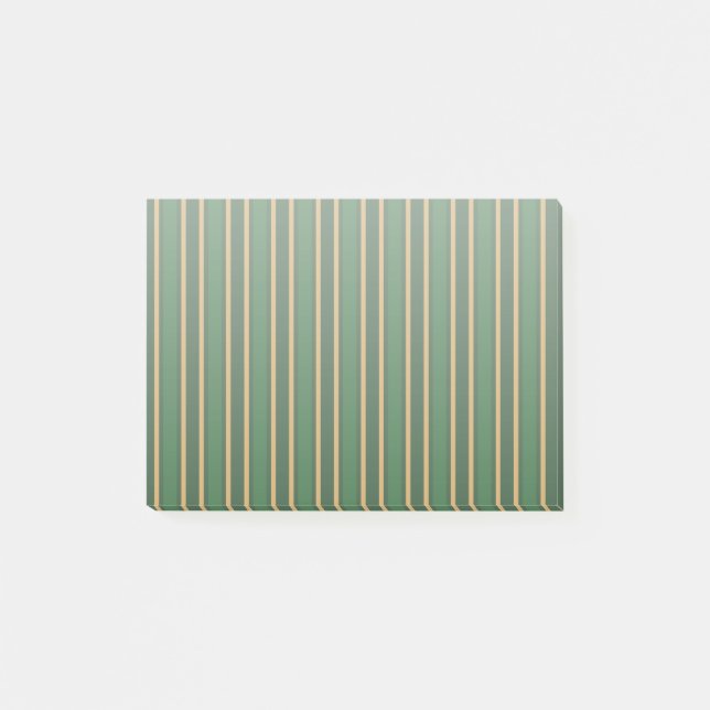 Post-it® Springbok vert et or bonbons rayures (Devant)