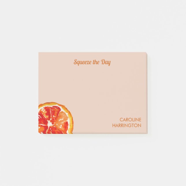 Post-it® Squeeze Day mignon Motivational Orange Citrus (Devant)